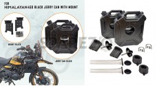 For Royal Enfield New Himalayan 450 RH-LH Black Jerry Can Pair with Mount